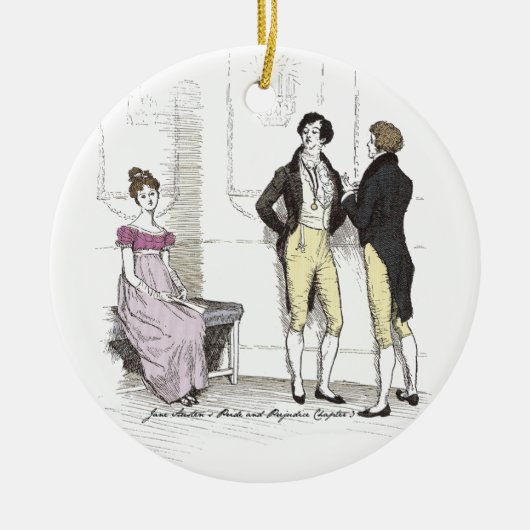 Nicht gut genug, Jane Austen Pride & Prejudice Keramik Ornament (Vorne)