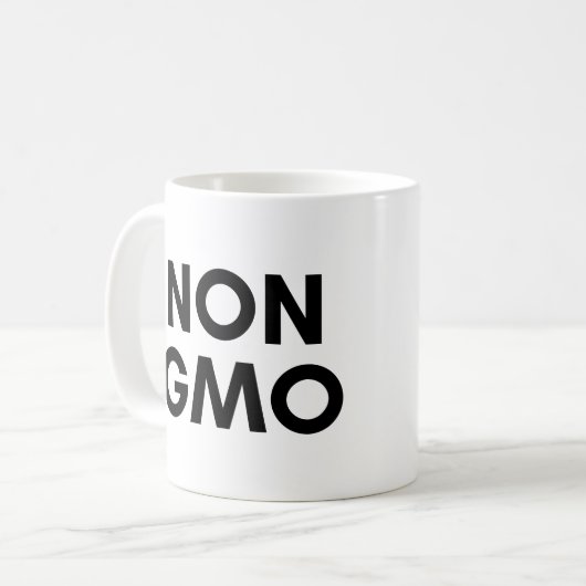 Nicht-GVO Kaffeetasse (Vorderseite Links)