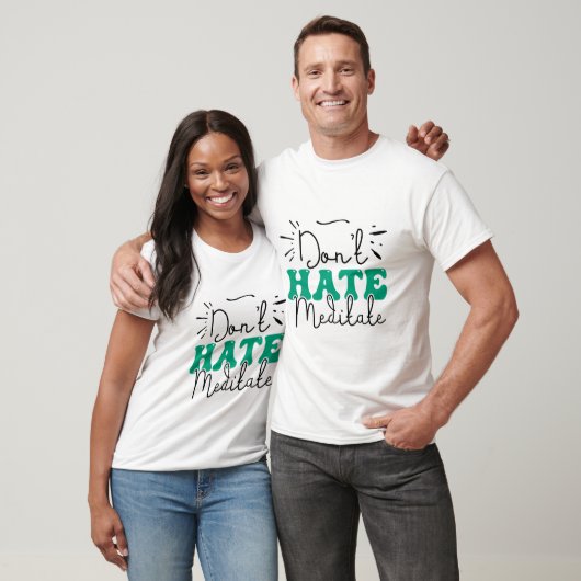 Nicht Hass-Message-Design T-Shirt (Unisex)