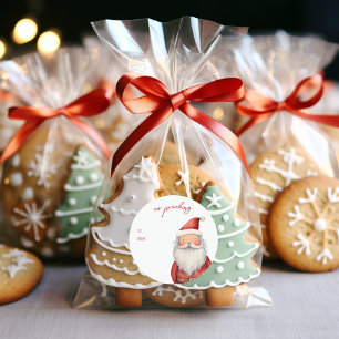 Nicht hereinsehen Weihnachten Santa Ferien Runder Aufkleber
