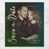 Nicht herkömmliche Hochzeit Speichern Sie das Date Weinetikett (Einzelnes Label)