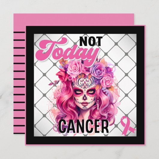 Nicht heute _ Brustkrebs Feiertagskarte (Vorne/Hinten)