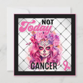 Nicht heute _ Brustkrebs Feiertagskarte (Vorderseite)