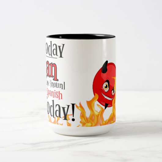 Nicht heute Chamuko Satan nicht heute Zweifarbige Tasse (Mittel)