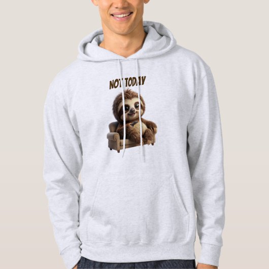 Nicht heute, chillige Faultier Hoodie (Vorderseite)