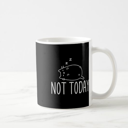 Nicht heute Crazy Cat S Graphic Niedlich Funny Kaffeetasse (Rechts)