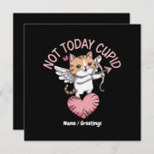 Nicht heute Cupid Funny und Niedlich Anti-Valentin Einladung (Vorne/Hinten)