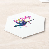 Nicht heute � farbenfrohe Sloth Neon Artwork Class Untersetzer (angewinkelt)