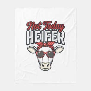 Nicht heute Färse Lustige Kuh Vintage Vektor Desig Fleecedecke
