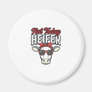 Nicht heute Färse Lustige Kuh Vintage Vektor Desig Magnet