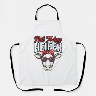 Nicht heute Färse Lustige Kuh Vintage Vektor Desig Schürze