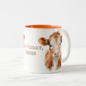 Nicht heute Färse Zweifarbige Tasse (VorderseiteRechts)