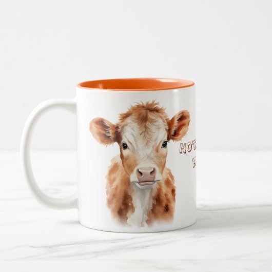 Nicht heute Färse Zweifarbige Tasse (Links)