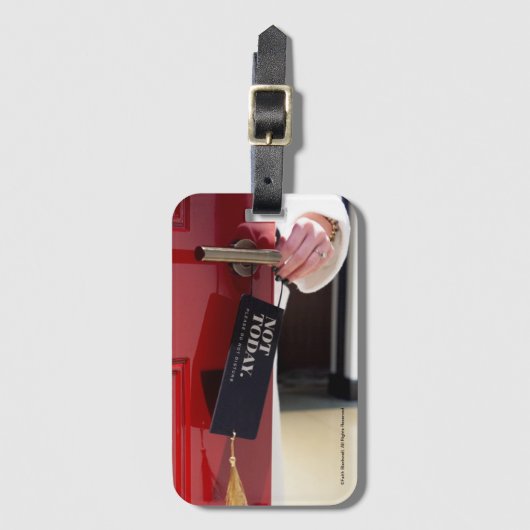 Nicht heute Gepäckmarke Gepäckanhänger (Vorderseite Vertikal)