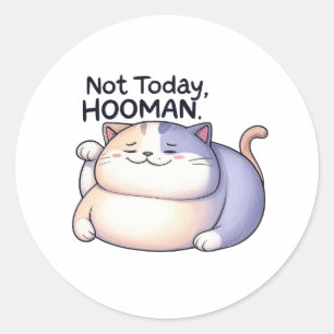 Nicht heute, Hooman Lazy Cat Sticker
