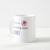 Nicht heute Hosen! Ich arbeite vom ZUHAUSE Kaffeetasse (Vorderseite Links)
