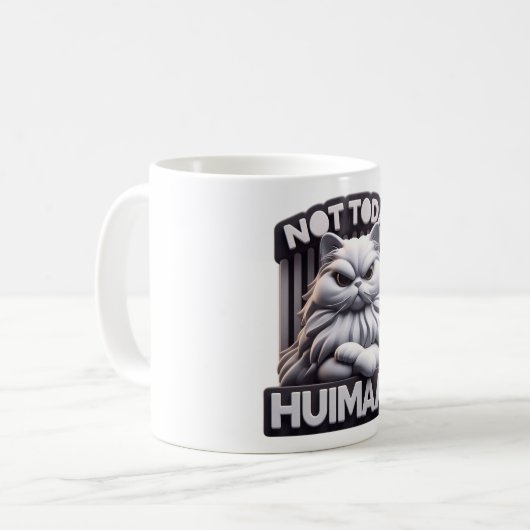 Nicht heute Huimaan Funny Grumpy Cat Tasse - sarka (Vorderseite Links)