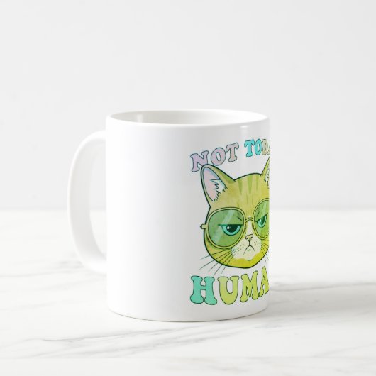 Nicht heute, Hummer Katze Funny Retro Pastel Tasse (Vorderseite Links)