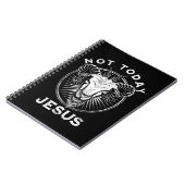 Nicht heute Jesus Funny Satanic Atheist Black Goth Notizblock (Linke Seite)