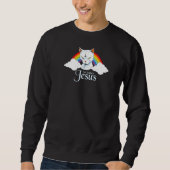 Nicht heute Jesus Niedlich Rainbow Satanic Cat Got Sweatshirt (Vorderseite)