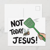 Nicht heute Jesus Postkarte (Vorne/Hinten)