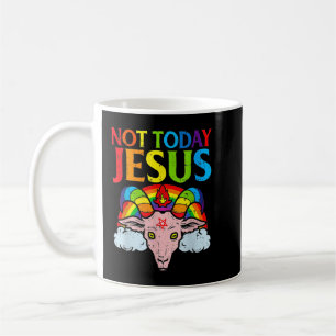 Nicht heute Jesus Regenbogen Satanisch Vintage Nic Kaffeetasse