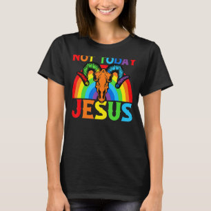 Nicht heute Jesus Satanic Baphomet Sigil Pentagram T-Shirt
