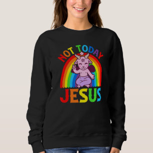 Nicht heute Jesus Satanisches Baphomet Siegel Pent Sweatshirt