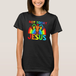 Nicht heute Jesus Satanisches Baphomet Siegel Pent T-Shirt