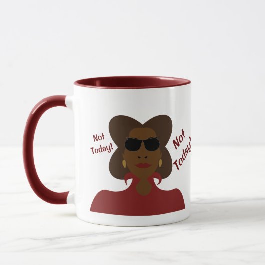 Nicht heute Kaffee-Tasse Tasse (Links)