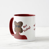 Nicht heute Kaffee-Tasse Tasse (Vorderseite Links)