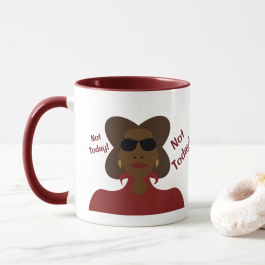 Nicht heute Kaffee-Tasse Tasse (Mit Donut)