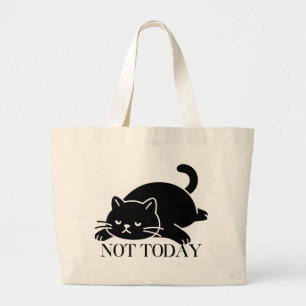 Nicht heute Katzen-Tragetasche Süßes Art Design Jumbo Stoffbeutel