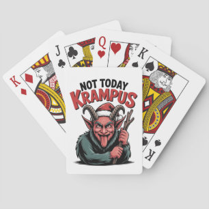 Nicht heute Krampus Böser Krampus Weihnachten Spielkarten