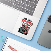 Nicht heute Krampus Evil Krampus Weihnachten Aufkleber (Laptop mit iPhone)