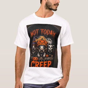 Nicht heute krieche lustiges Halloween-Kühe-T-Shir T-Shirt