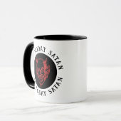 Nicht heute lächelt Satan Teufelskreis, sonniger K Tasse (Vorderseite Links)
