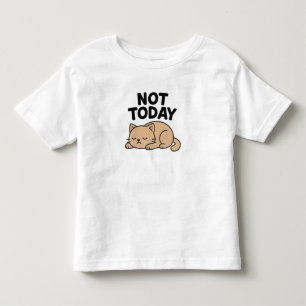 Nicht heute" - Lazy Cat Funny Cartoon Design Kleinkind T-shirt