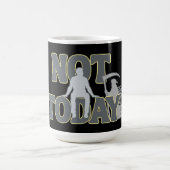NICHT HEUTE – Lustiger dunkler Humor Sensenmann Kaffeetasse (Mittel)