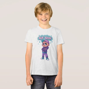 "Nicht heute" Lustiges Stimmung T-Shirt Tri-Blend Shirt