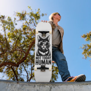 Nicht heute Mensch Katzen Humor Skateboard