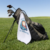 Nicht heute, nicht morgen - eingeführt Cat Spaß Golfhandtuch (Gras)