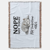 Nicht heute, nicht morgen - Schlaflose Katze Decke (Vorderseite Vertikal)