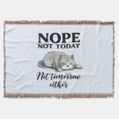 Nicht heute, nicht morgen - Schlaflose Katze Decke (Vorderseite)
