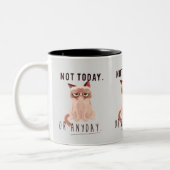 Nicht heute oder täglich zweifarbige tasse (Links)