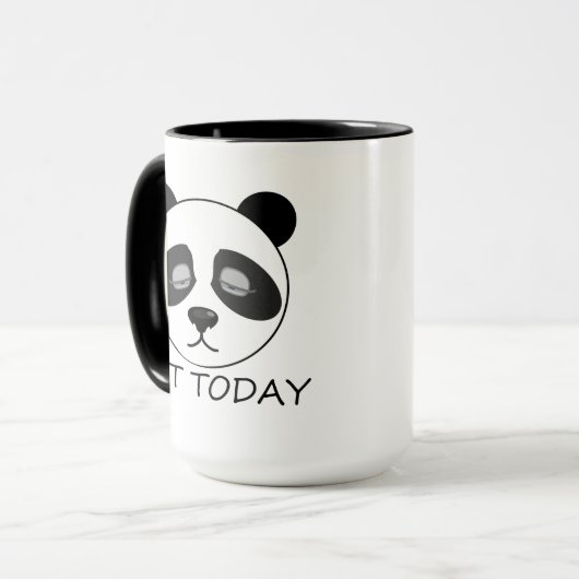Nicht heute Panda Tasse (Vorderseite Links)