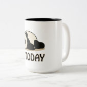 Nicht heute Panda Zweifarbige Tasse (VorderseiteRechts)