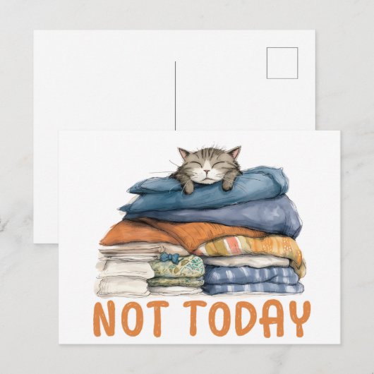 Nicht heute postkarte (Vorne/Hinten)