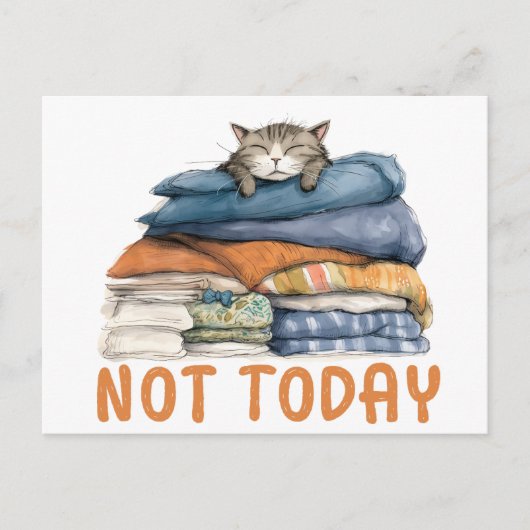Nicht heute postkarte (Vorderseite)