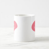 NICHT HEUTE rosa Liebe Herz Kaffeetasse (Mittel)